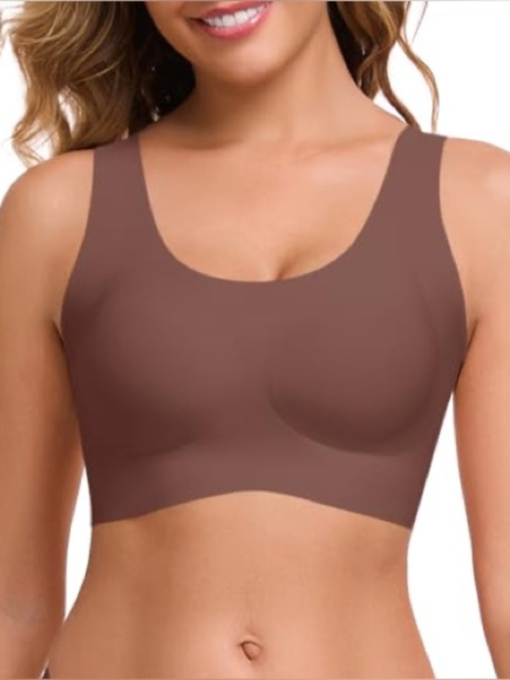 Yogalicious Seamless Wireless Bra - Cocoa Brown